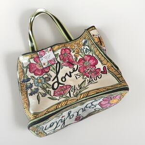 NWT Brighton Love Is in the Air Tote Bag Floral Heart Pink D30258 Handbag Purse